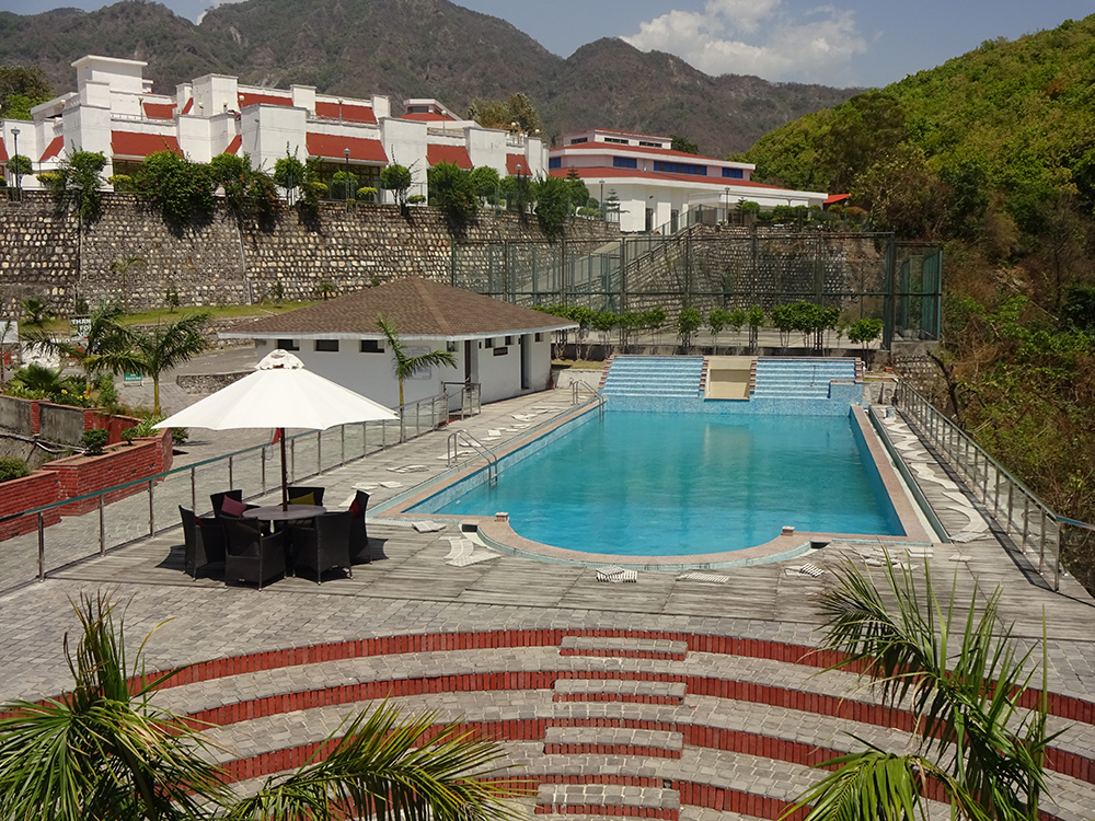 The swimming pool terrace