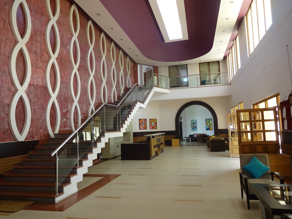 Inside the main building